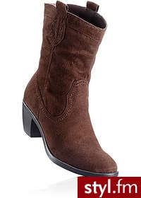 Bonprix Botki brązowy 964528_13486 - Botki Buty Moda