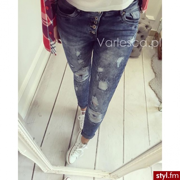 Jeansy Spodnie Moda