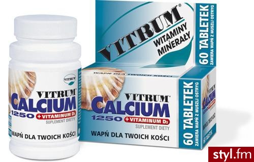 UNIPHARM VITRUM CALCIUM 1250+VIT.D3 X 120 TABL - Bransoletki Biżuteria Moda