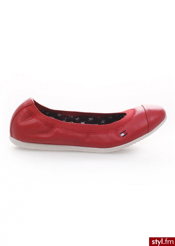 TOMMY HILFIGER Baleriny dahlia 5a czerwony - Balerinki Buty Moda