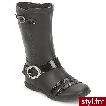 Kickers Buty Dziecko  Angelyn Black - Kozaki Buty Moda
