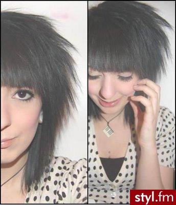 EMO Alternatywne Średnie Fryzury