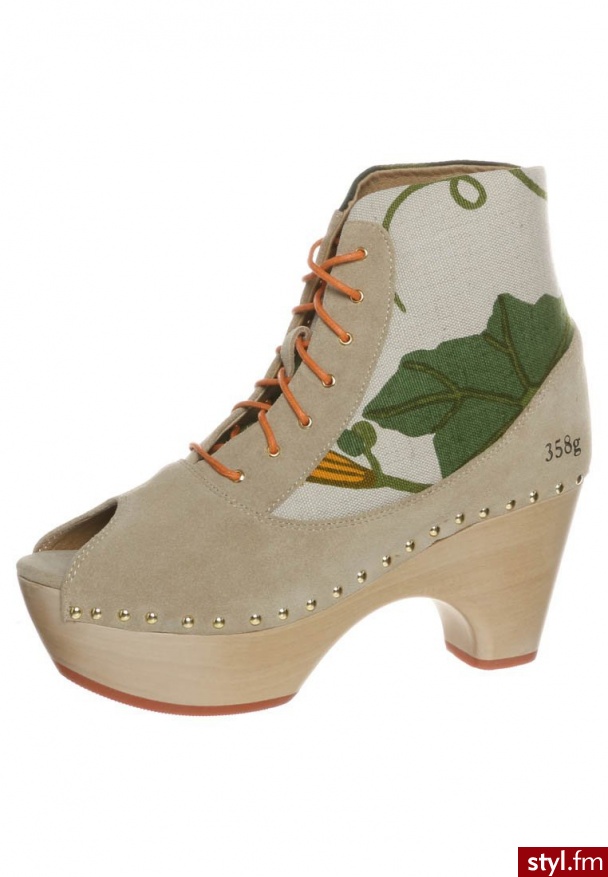 Gram 358g Botki sznurowane beżowy 17 - Botki Buty Moda