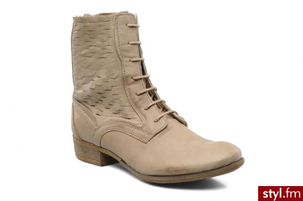 Khrio PÓŁBUTY I BOTKI G2 TOILE W BY KHRIO (Beżowy) - Botki Buty Moda