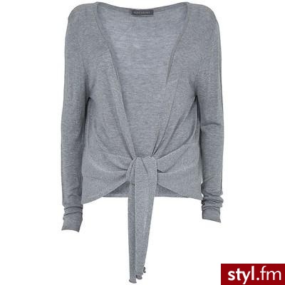 Grey lurex border wrap cardigan Grey - Polyvore. Pobrano ze strony: http://www.polyvore.com/grey_lurex_border_wrap_cardigan/thing?id=22395755 - Pozostałe Ciuchy Moda