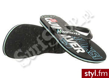 QUIKSILVER klapki MOLOKAI NITRO 2012 42 BLACK/WHITE/BLUE- MĘSKIE - Klapki Buty Moda