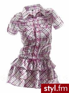 Dziewczęca sukienka z nowej kolekcji Candy Kitten, młodzieżowej marki Fishbone. W modną, patelową kratkę.za 129 zł - Pozostałe Ciuchy Moda