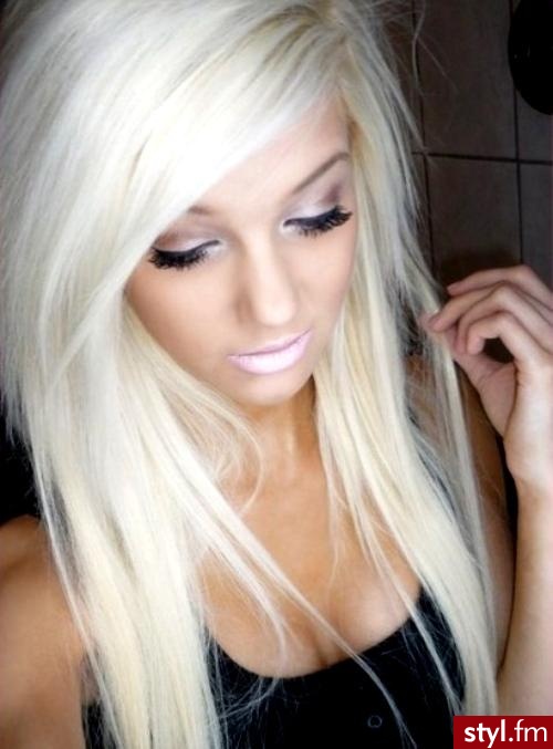 Blond Rozpuszczone Proste Na co dzień Długie Fryzury