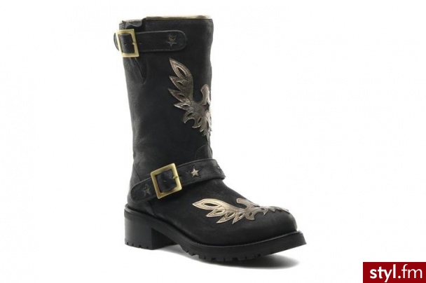 Georgia Rose PÓŁBUTY I BOTKI PERJANE BY GEORGIA ROSE (Czarny) - Botki Buty Moda