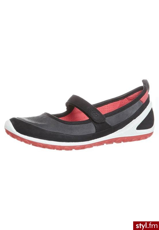 ecco BIOM LITE Baleriny z zapięciem czarny - Balerinki Buty Moda
