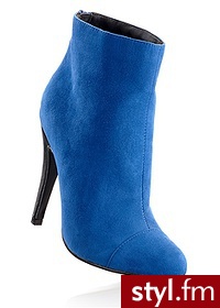 Bonprix Botki lazurowy niebieski 952075_17769 - Botki Buty Moda