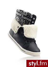 Bonprix Botki sportowe czarny 923766_25140 - Botki Buty Moda