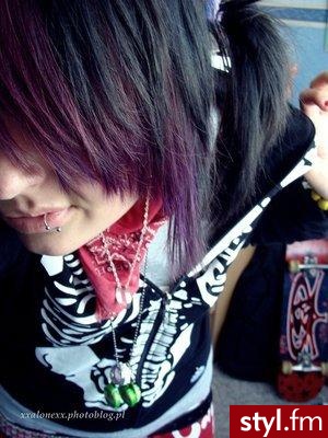 EMO Alternatywne Średnie Fryzury