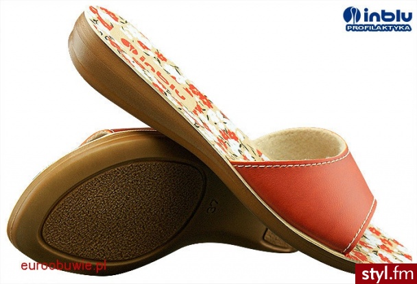 INBLU Damskie Klapki Letnie IN-MR-24-003 Czerwone - Klapki Buty Moda