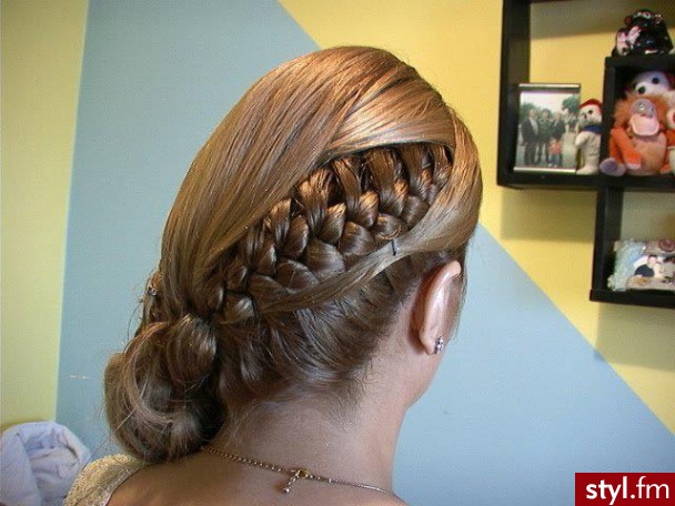 Blond Kok Proste Na co dzień Średnie Fryzury