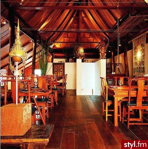 Pewna z tajskich restauracji, Bangkok. - Mój pokój Wnętrza