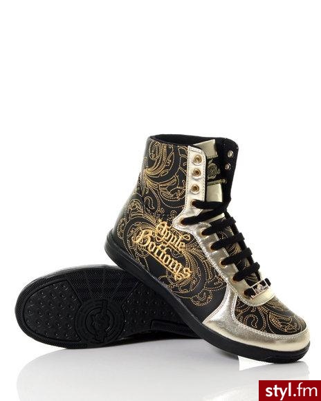 apple bottoms liliana gold embroidered hi top - Pozostałe Buty Moda