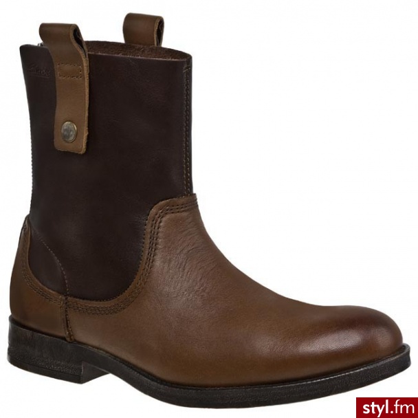 Clarks Kozaki Goby Chelsea 203549857 Brown Combi - Kozaki Buty Moda