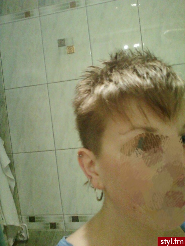 Brązowe Irokez damski Proste z grzywką Na co dzień Krótkie Fryzury