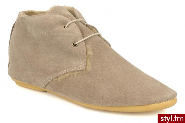 Anniel PÓŁBUTY I BOTKI BEST FUR BY ANNIEL (Beżowy) - Botki Buty Moda