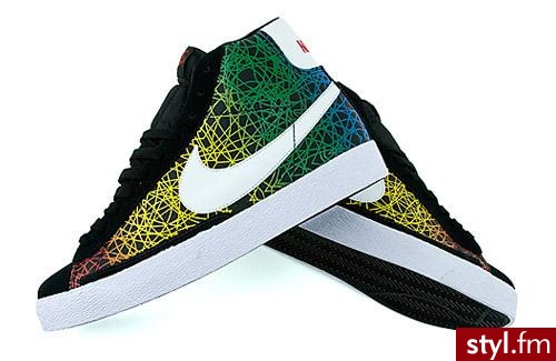 Nike Blazer High "rainbow scribble" - Pozostałe Buty Moda