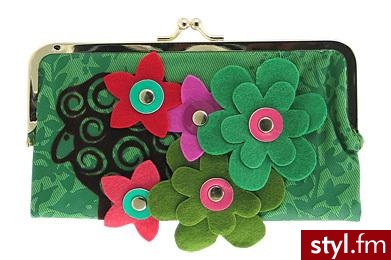 portmonetka z kwiatami - 14.99$ - Pozostałe Torebki Moda