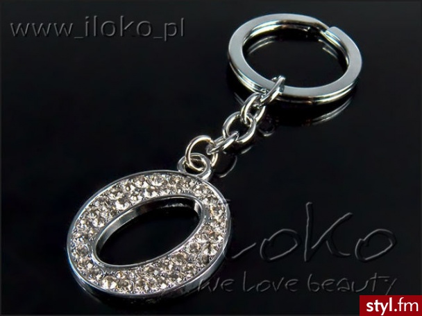 Iloko BRELOK LITERA O KRYSzTAłKI G6-004 srebrny - Breloki Dodatki Moda