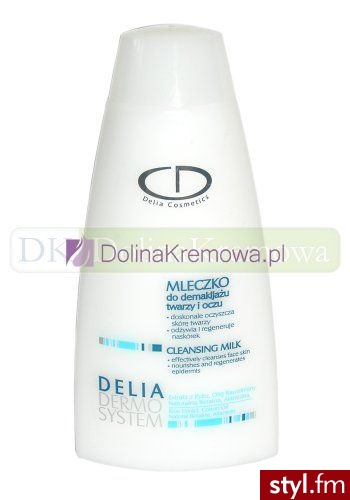 DELIA COSMETICS Dermo System do twarzy - Mleczko do demakijażu twarzy i oczu 210 ml - Emu Buty Moda