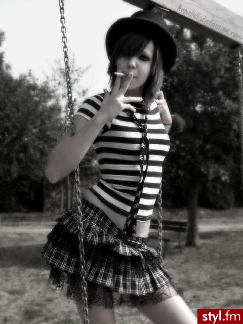 EMO Alternatywne Średnie Fryzury