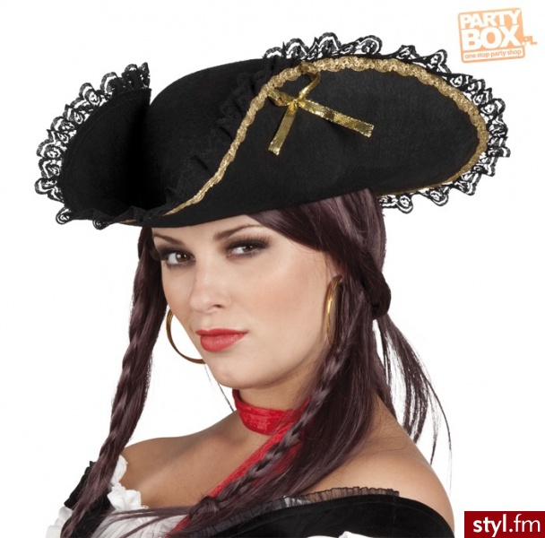 Kapelusz piratki czarny - Nakrycia głowy Dodatki Moda