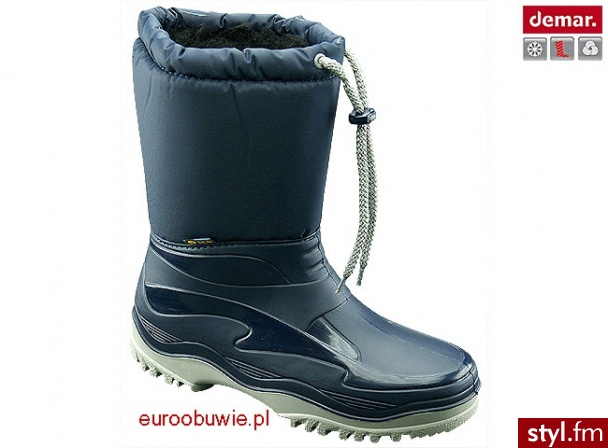 DEMAR Obuwie Młodzieżowe Zimowe Snowbuty DM-0368-B ŚNIEGOWCE CZARNY - Pozostałe Buty Moda