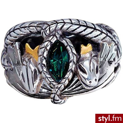 The Noble Collection LOTR Srebrny Pierścień Aragorna (NN9687_08) - Pierścionki Biżuteria Moda