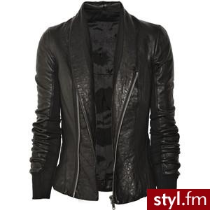 Rick Owens Fitted leather jacket - Polyvore. Pobrano ze strony: http://www.polyvore.com/rick_owens_fitted_leather_jacket/thing?id=32900561 - Misz-masz
