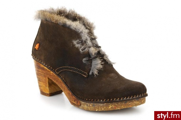 Art PÓŁBUTY I BOTKI AMSTERDAM 317 BY (BRĄZOWY) (Brązowy) - Botki Buty Moda