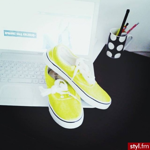 Neonowe tenisówki ! :) - Trampki Buty Moda