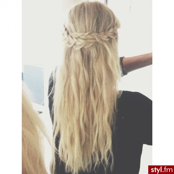 Blond Warkocze Kręcone Na co dzień Długie Fryzury