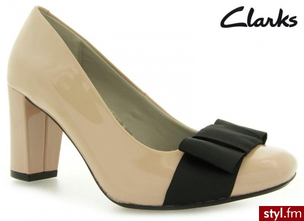 Clarks Cloudy Skies Nude Patent - Czółenka Buty Moda