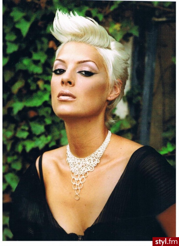 irokez - Blond Irokez damski Proste Na co dzień Krótkie Fryzury