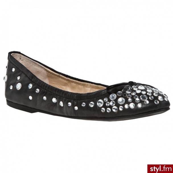 Guess Baleriny FL2FACLEA02 Black Czarny - Balerinki Buty Moda
