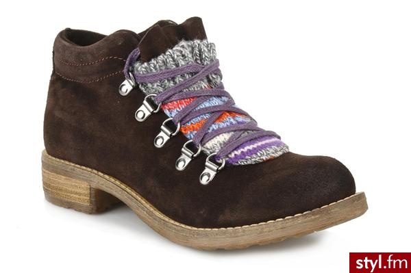 Mikaela PÓŁBUTY I BOTKI DELFIST BY (BRĄZOWY) (Brązowy) - Botki Buty Moda