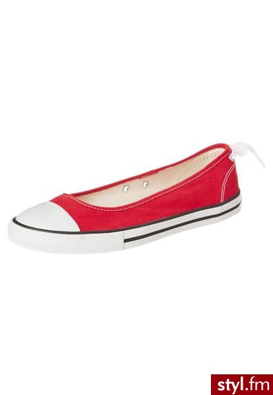 Converse CHUCK TAYLOR ALL STAR DAINTY BALLERINA Baleriny czerwony (537092c) - Balerinki Buty Moda