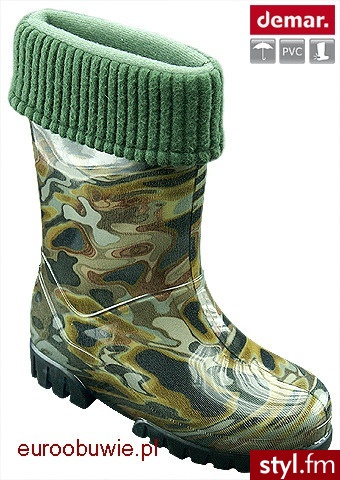 DEMAR kalosze DM-038-TLP-N - Moro zielone - Kalosze Buty Moda