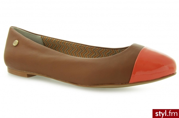 Tommy Hilfiger BALERINKI ANNE 2B COGNAC RED ORANGE - Balerinki Buty Moda