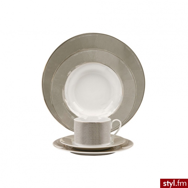 THK Porcelanowy zestaw obiadowy Tiffany 30 el THK-033811 - Pozostałe Biżuteria Moda