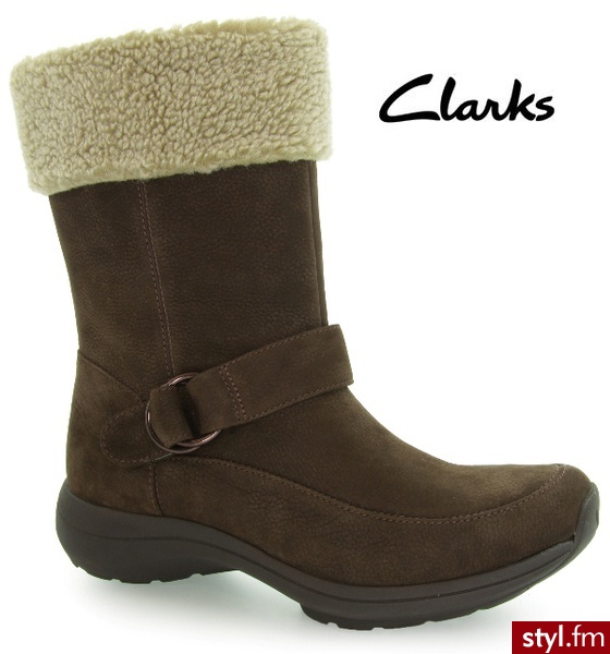 Clarks WALK COOL EBONY NUBUCK - Kozaki Buty Moda