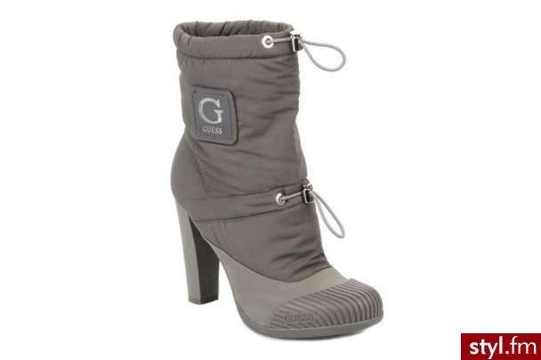 Guess PÓŁBUTY I BOTKI WALDA BY GUESS (Szary) - Botki Buty Moda