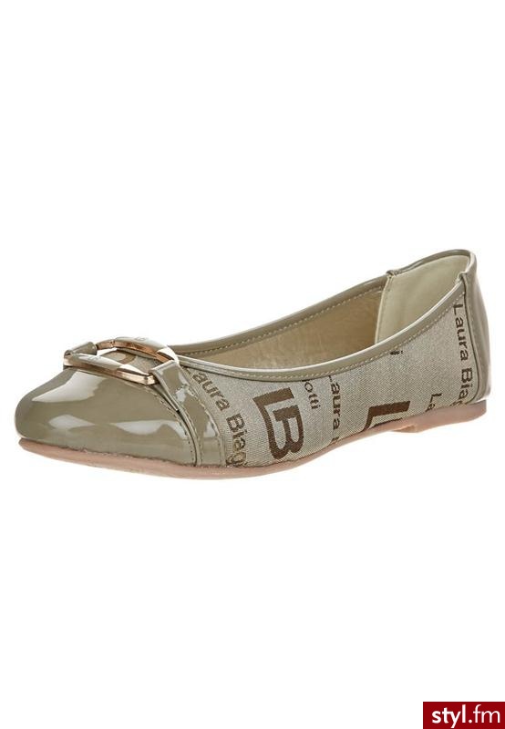 Laura Biagiotti PATENT Baleriny oliwka - Balerinki Buty Moda