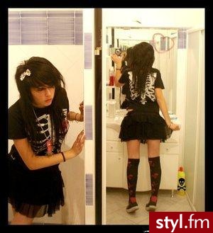 EMO Alternatywne Średnie Fryzury
