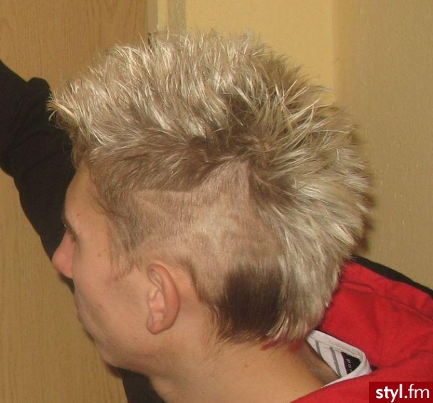 Fryz został zrobiony przez Scootera :P - Punk Rock Alternatywne Średnie Fryzury