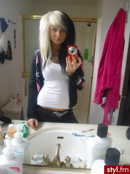 Blond EMO Alternatywne Długie Fryzury